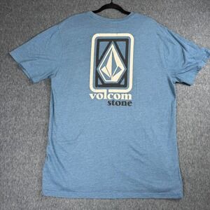 Volcom T-Shirt Mens XL Blue Stone Graphic Modern Fit Short Sleeve Heathered